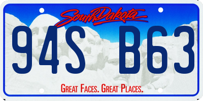 SD license plate 94SB63