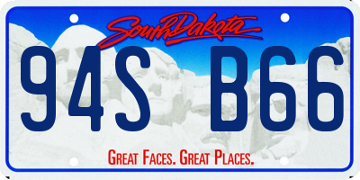 SD license plate 94SB66