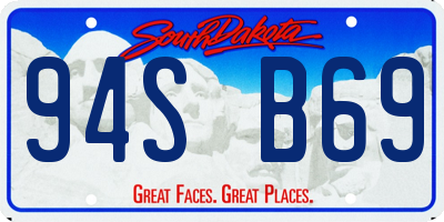 SD license plate 94SB69