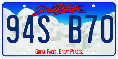SD license plate 94SB70