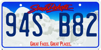 SD license plate 94SB82