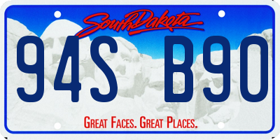 SD license plate 94SB90