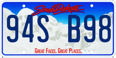 SD license plate 94SB98