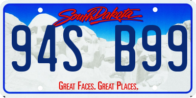SD license plate 94SB99