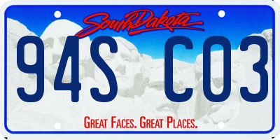 SD license plate 94SC03