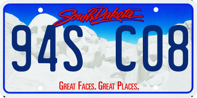 SD license plate 94SC08