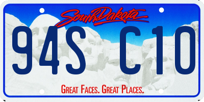 SD license plate 94SC10