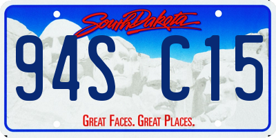 SD license plate 94SC15