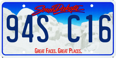 SD license plate 94SC16