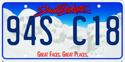 SD license plate 94SC18