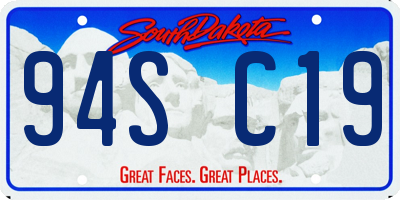 SD license plate 94SC19