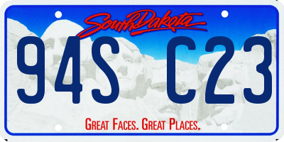 SD license plate 94SC23