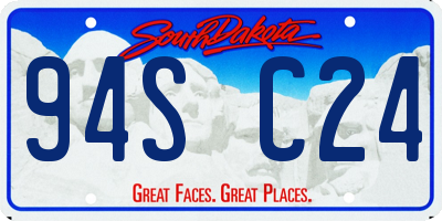 SD license plate 94SC24