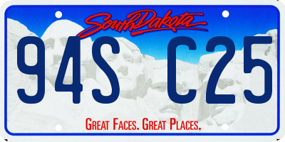 SD license plate 94SC25