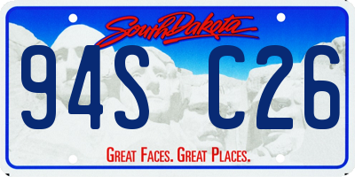 SD license plate 94SC26
