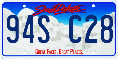 SD license plate 94SC28