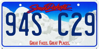 SD license plate 94SC29