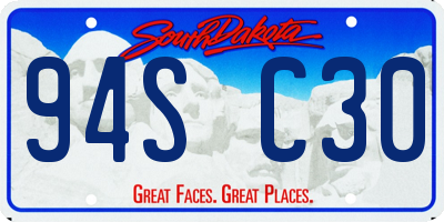 SD license plate 94SC30