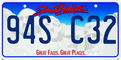SD license plate 94SC32