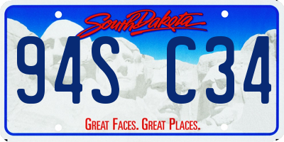 SD license plate 94SC34