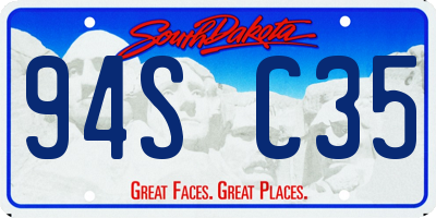 SD license plate 94SC35