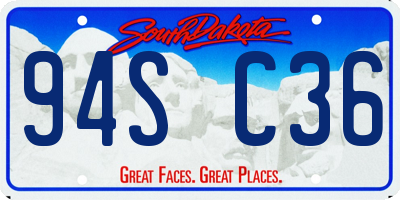 SD license plate 94SC36