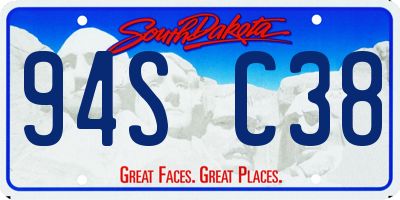 SD license plate 94SC38