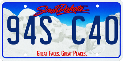 SD license plate 94SC40