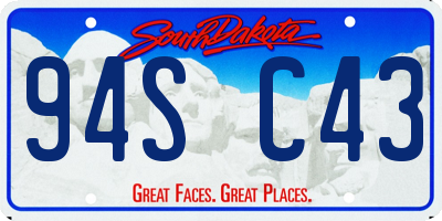 SD license plate 94SC43