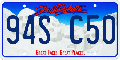 SD license plate 94SC50