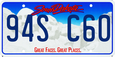 SD license plate 94SC60