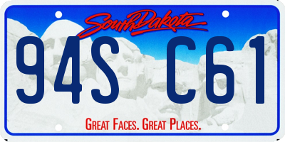 SD license plate 94SC61
