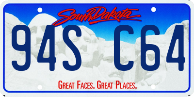 SD license plate 94SC64