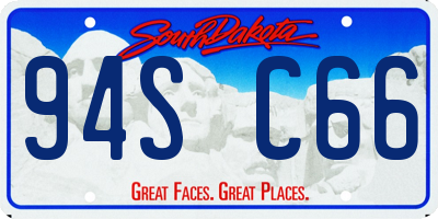 SD license plate 94SC66