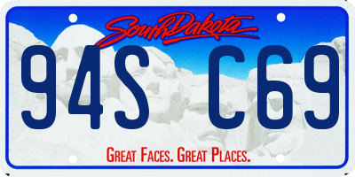 SD license plate 94SC69