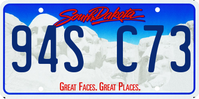 SD license plate 94SC73