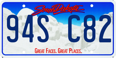 SD license plate 94SC82
