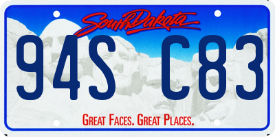 SD license plate 94SC83