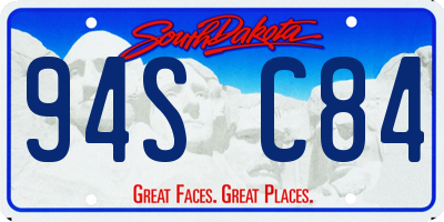 SD license plate 94SC84