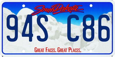 SD license plate 94SC86