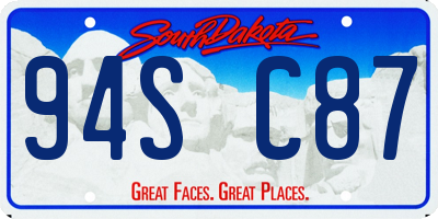 SD license plate 94SC87