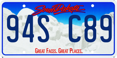 SD license plate 94SC89