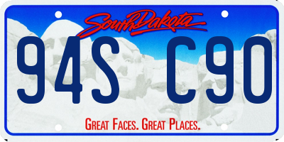 SD license plate 94SC90
