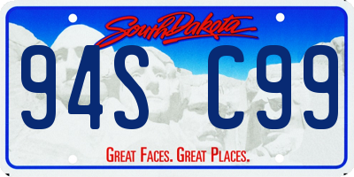 SD license plate 94SC99