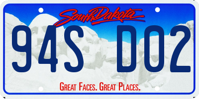 SD license plate 94SD02