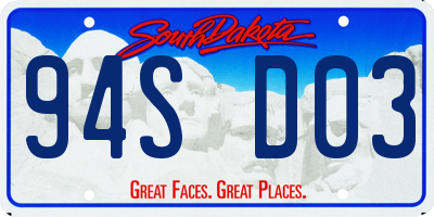 SD license plate 94SD03