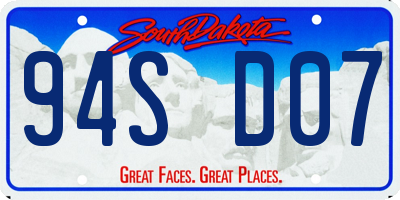 SD license plate 94SD07