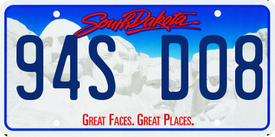 SD license plate 94SD08