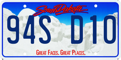 SD license plate 94SD10