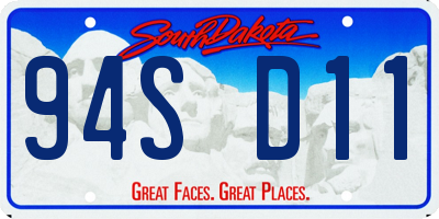 SD license plate 94SD11